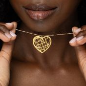 Ties of Heart Map Necklace [18K Gold Plated]