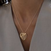 Collar Mapa del Corazón [Bañado en Oro de 18K]