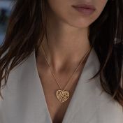 Heart's Promise Map Necklace [18K Gold Plated]
