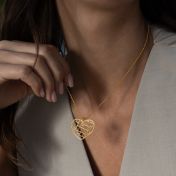 Heart Map Necklace [18K Gold Plated]