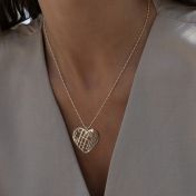 Ties of Heart Map Necklace [18K Gold Vermeil]