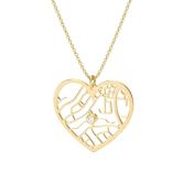 Ties of Heart Map Necklace [14 Karat Gold]