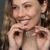 Ties of Heart Map Necklace [Sterling Silver]