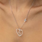 Herzensbindungen Karten Kette mit Nano Bibel [Sterlingsilber]
