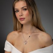 Herzensbindungen Karten Kette mit Nano Bibel [Sterlingsilber]