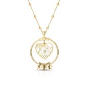 Ties of Heart Map Necklace with Names [18K Gold Vermeil]