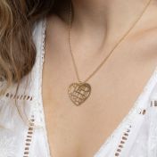 Ties of Heart Map Necklace [18K Gold Plated]