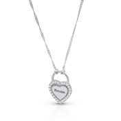 Cherished Heart Name Necklace [Sterling Silver]
