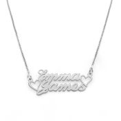 Heart's Signature Name Necklace [Sterling Silver]