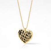 Heart Silhouette Map Necklace [14 Karat Gold]