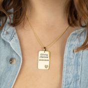 Heart Tag Name Necklace [18K Gold Vermeil]