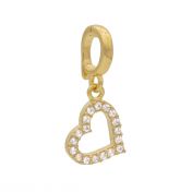 Heart Charm with Crystals [18K Gold Vermeil]