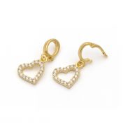 Heart Charm with Crystals [18K Gold Plated]