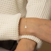 Helena Initials Bracelet [14 Karat Gold]