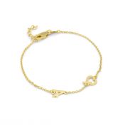 Helena Initials Bracelet [14 Karat Gold]