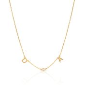 Helena Diamond Initials Necklace [18K Gold Vermeil]