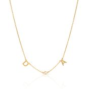Helena Diamond Initials Necklace [18K Gold Plated]