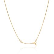 Helena Diamond Initials Necklace [18K Gold Plated]