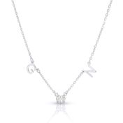 Helena Initials Necklace with 0.3 ct Diamond [Sterling Silver]