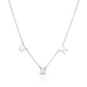Helena Initials Necklace with 0.3 ct Diamond [Sterling Silver]