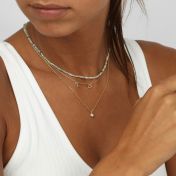 Mirella Necklace with Moissanite Stone [18K Gold Plated]
