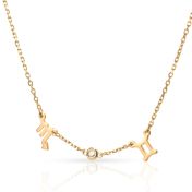 Collar Helena Zodiaco con Diamante [Oro 14K]
