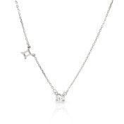 Helena Zodiac Necklace with 0.3 ct Diamond [Sterling Silver]