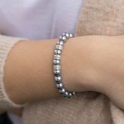 Hematite Women Name Bracelet [Sterling Silver]
