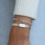 Emma Visgraat Naam Armband [Sterling Zilver] 
