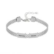 Milanese Chain Name Bracelet [Sterling Silver]