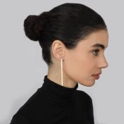 Herringbone Drop Earrings [18K Gold Plated]