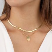 Collar Talisa Herringbone con Nombre [Oro Vermeil de 18K]
