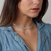 Enchanted Sparkle Necklace With A Diamond [Sterling Silver]