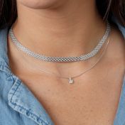 Enchanted Sparkle Necklace With A Diamond [Sterling Silver]