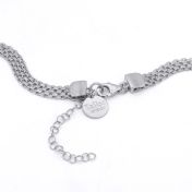 Big Family Circle Milanese Chain Name Necklace [Sterling Silver]