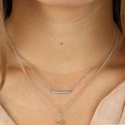 Glimmering Bar Necklace [Sterling Silver]