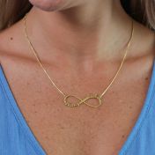 Dazzling Infinity Name Necklace [Gold Plated]