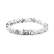 Kompass Howlite Armband für Damen [Sterlingsilber]