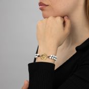 Howlite Silhouette Map Bracelet [14 Karat Gold]
