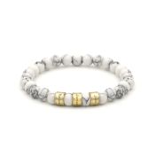 Howlite Women Name Bracelet [10 Karat Gold]
