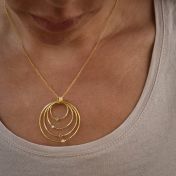 Collar Personalizado con Piedras de Nacimiento Esferas del Amor [Oro de 14K]