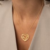 Ties of Heart Map Necklace [18K Gold Plated]