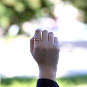 Schwan Ring mit Gravur [750er rosévergoldet]