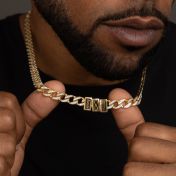 Iced Cuban Link Chain With Infinity Charm - 18K Gold Plated