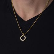 Collana con Nome Infinity Cerchio da Uomo - Placcata in Oro 18 Carati