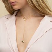 Lariat Infinity Necklace with Nano Bible [18K Gold Vermeil]