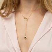 Lariat Infinity Necklace with Nano Bible [18K Gold Vermeil]