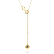 Lariat Infinity Necklace with Nano Bible [18K Gold Vermeil]