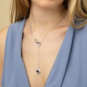 Lariat Infinity Necklace with Nano Bible [Sterling Silver]
