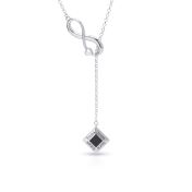 Lariat Infinity Necklace with Nano Bible [Sterling Silver]